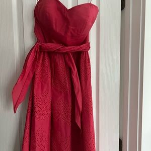 Tibi strapless cotton eyelet dress size 2